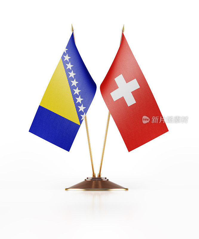 波斯尼亚-黑塞哥维那和瑞士的微型国旗