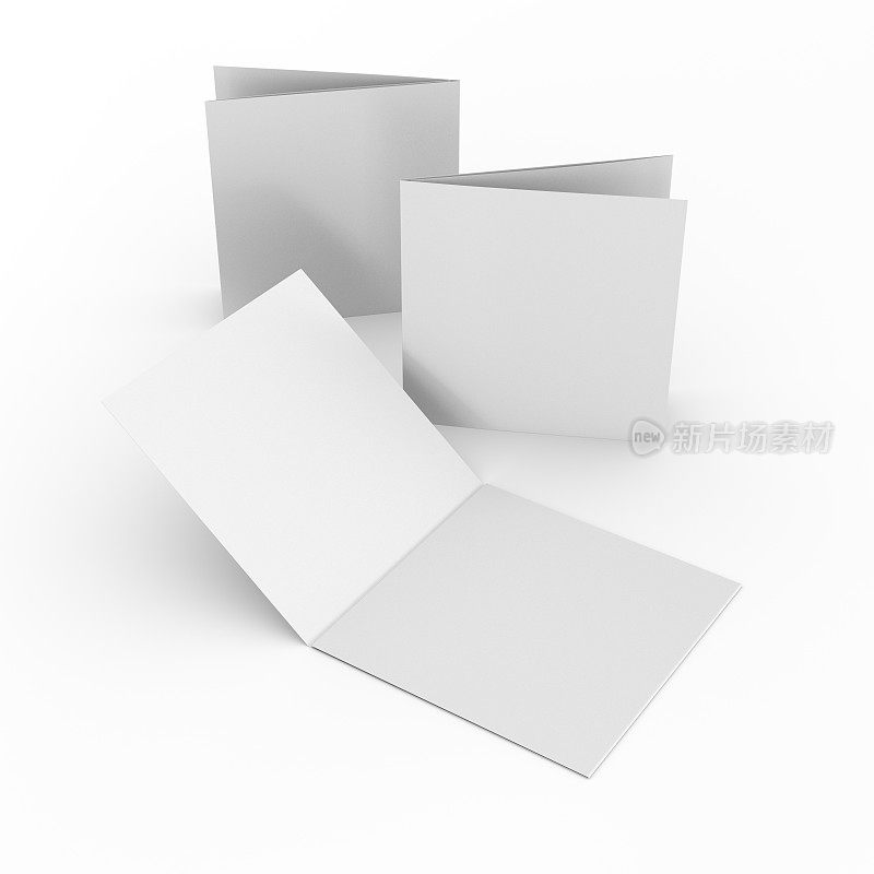 方形空白传单或小册子