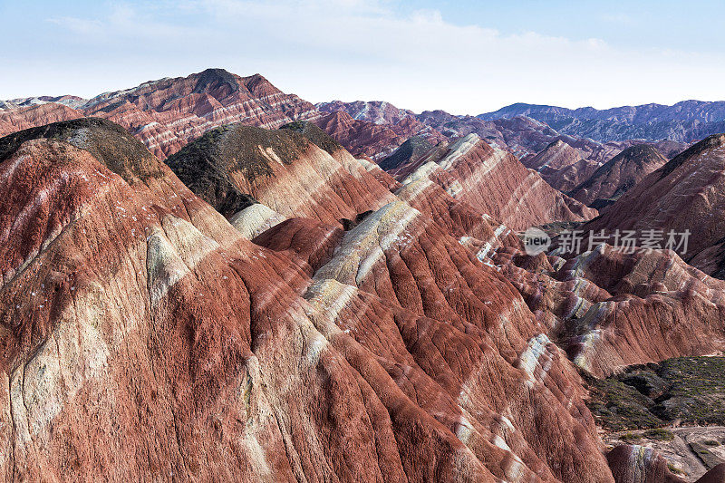 中国甘肃张掖丹霞国家地质公园彩虹山。