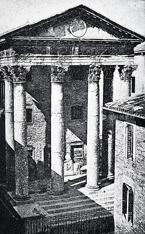 古罗马、罗马神庙和波拉的奥古斯都