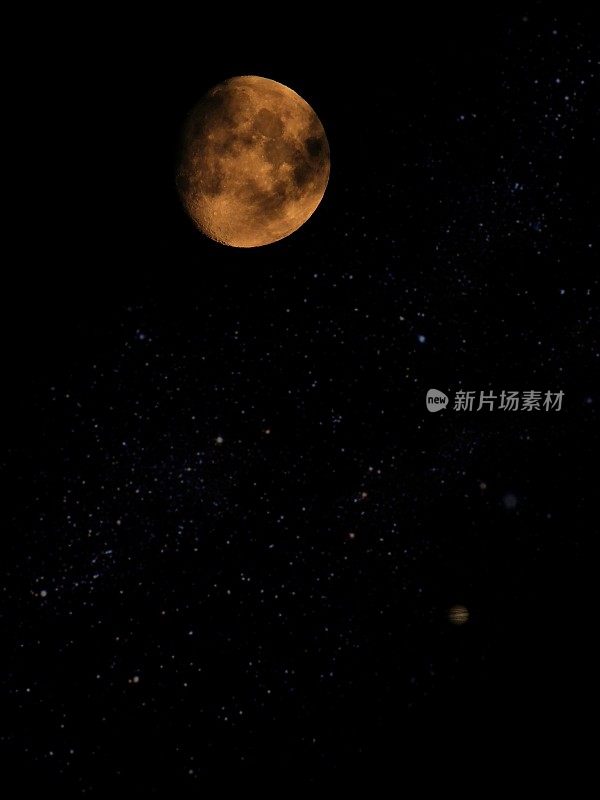 月球和木星2019年7月13日