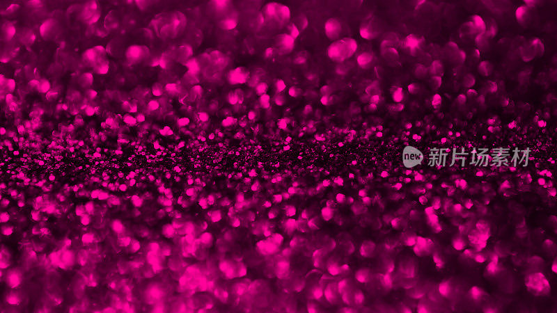 热粉亮紫色散景背景抽象假日亮片豪华模式微距摄影