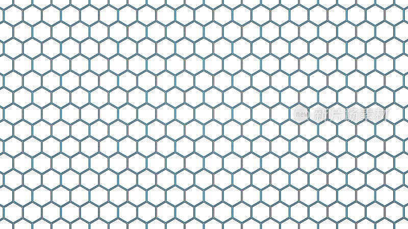 摘要蜂窝状六角形钢丝网的背景隔离上呈白色