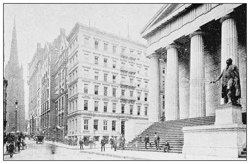纽约的古老黑白照片:华尔街