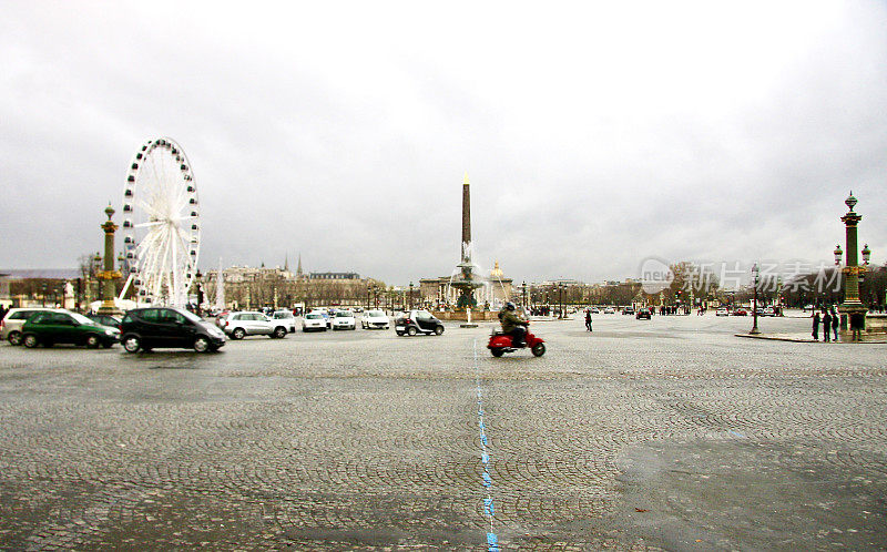 冬季的协和广场-巴黎