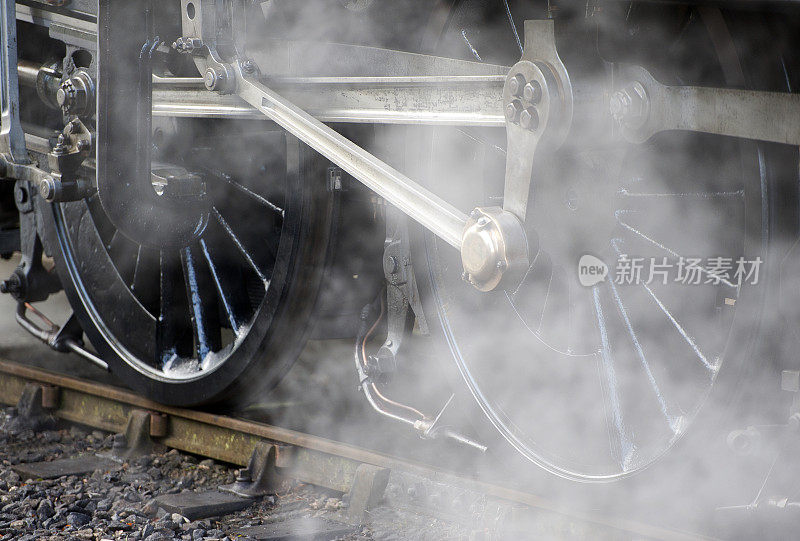 漂流的蒸汽在这与时代的蒸汽特写，英国，英国