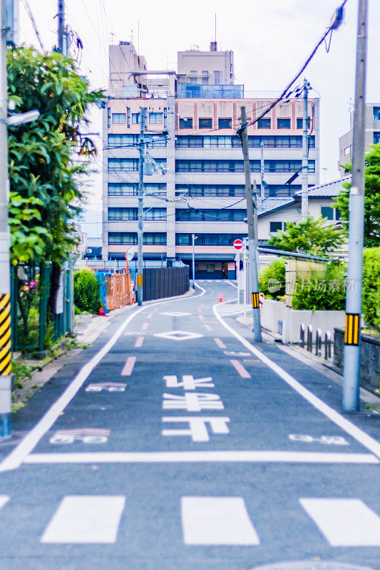 京都安静的街道上没有人