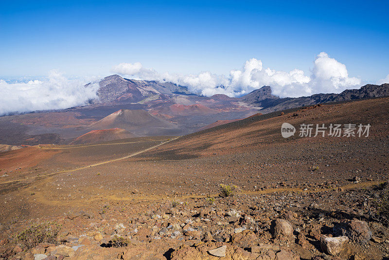Haleakal火山口和火山渣锥