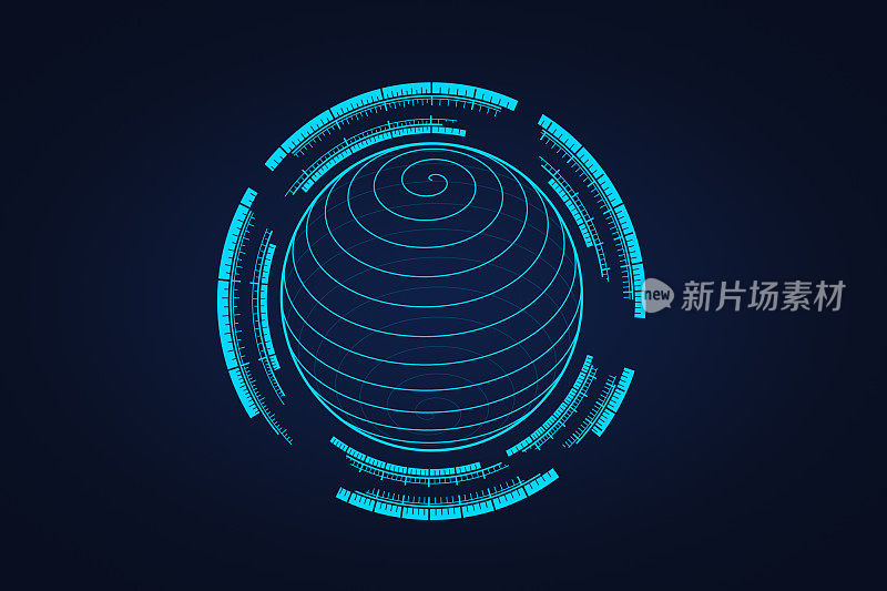 3D虚拟线在黑暗的背景