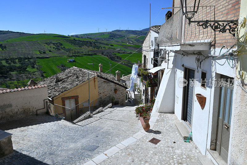 意大利Pietramontecorvino的Apulian村庄。