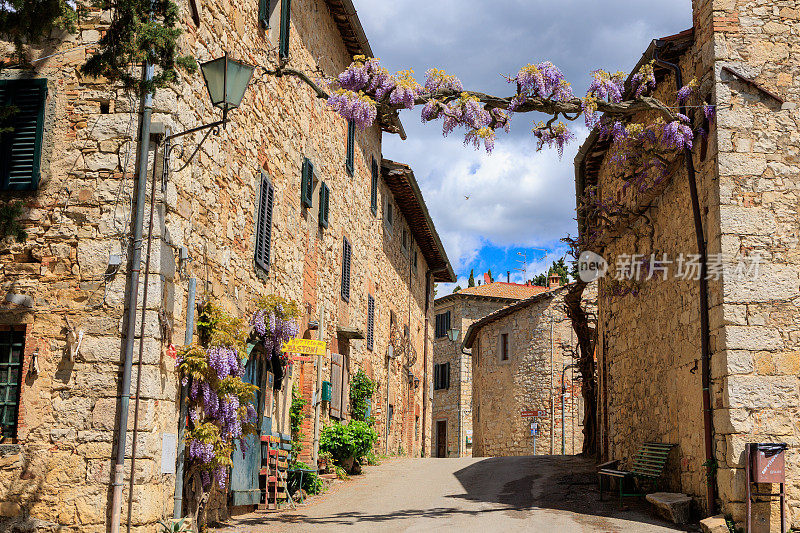 Fonterutoli，古老的意大利乡村街道