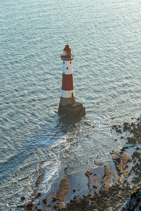 英吉利海峡海岸线灯塔英国欧洲