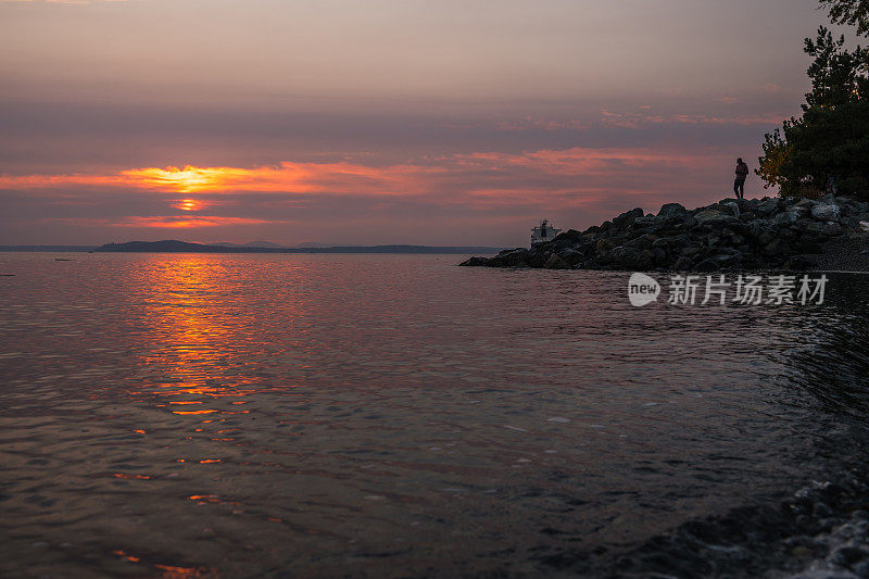 西雅图的日落