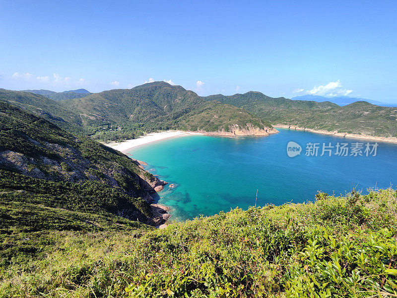 香港西贡东郊野公园浪茄湾全景图