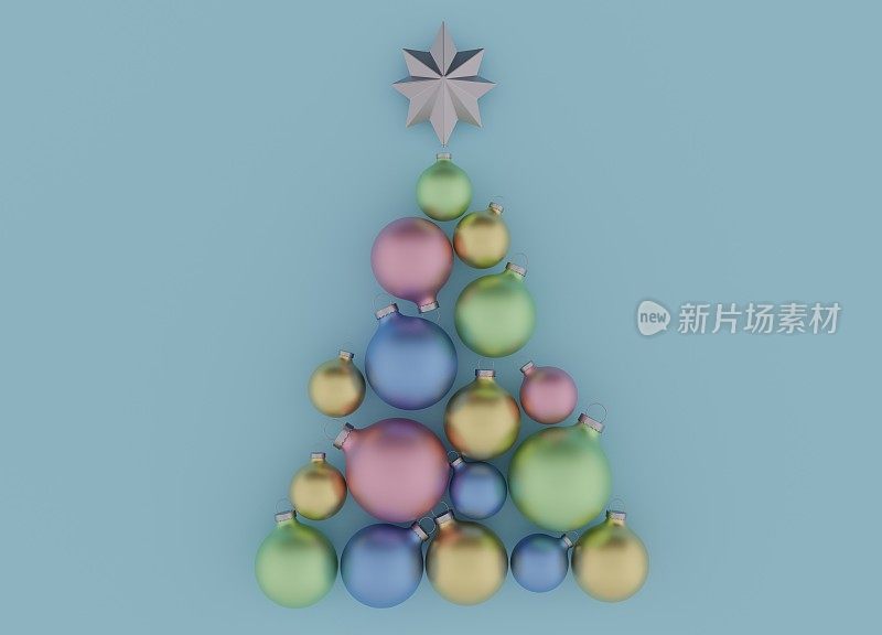 可爱的圣诞背景3DCG图像