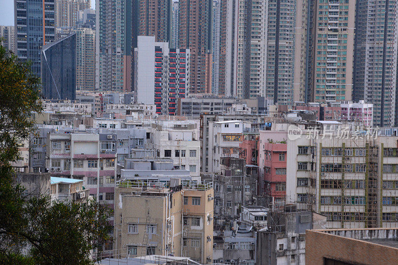 旺角高密度九龙半岛，香港