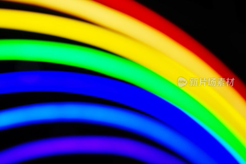 LED多色彩虹光模糊背景