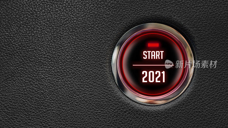 2021消息概念点火按钮。