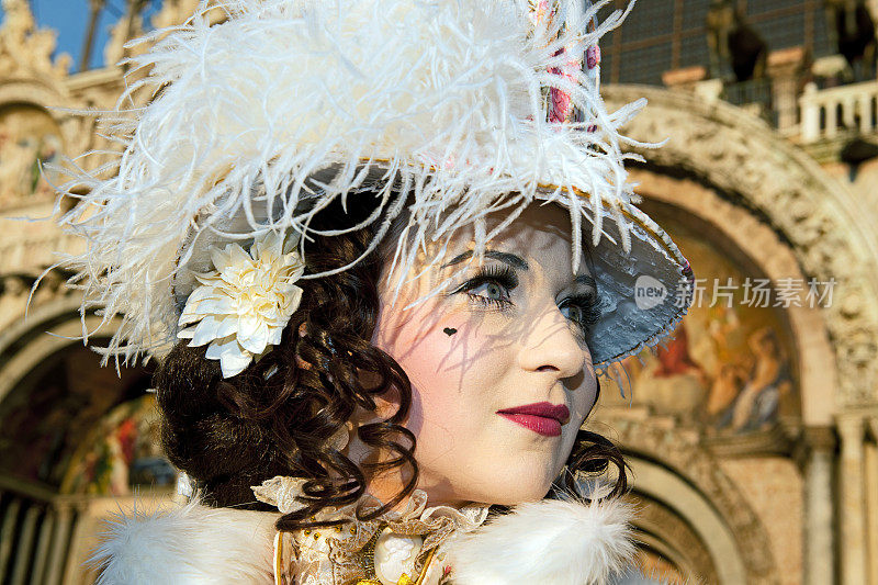 美丽的女士面具2013年威尼斯狂欢节意大利