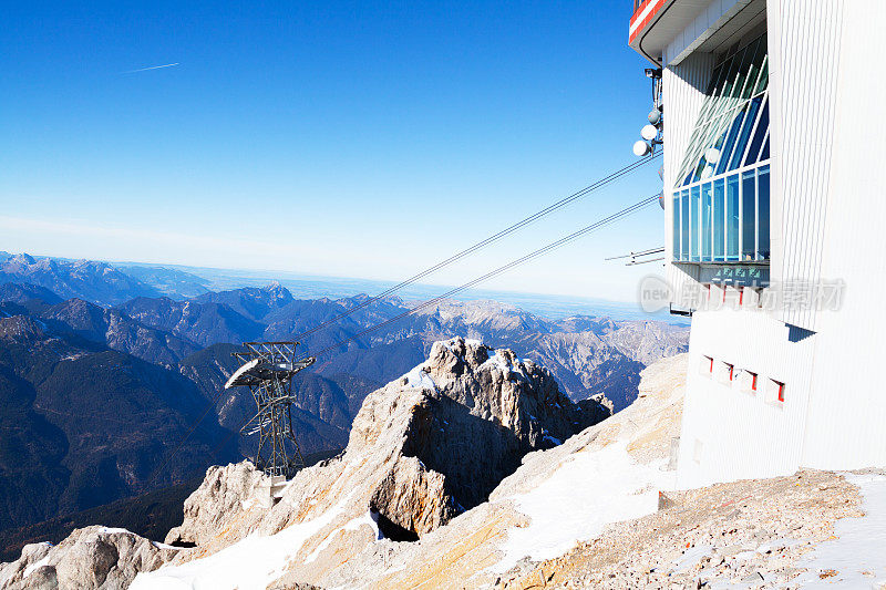 Zugspitze上的奥地利缆车站