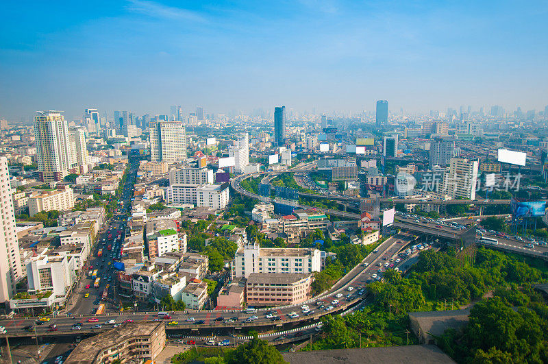 泰国曼谷的城市景观全景