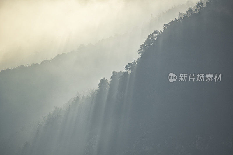 山顶上的阳光