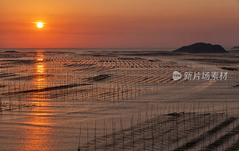 日出的海边，霞浦，中国福建