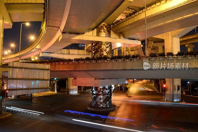 九龙柱路交汇处的速度运动，中国上海