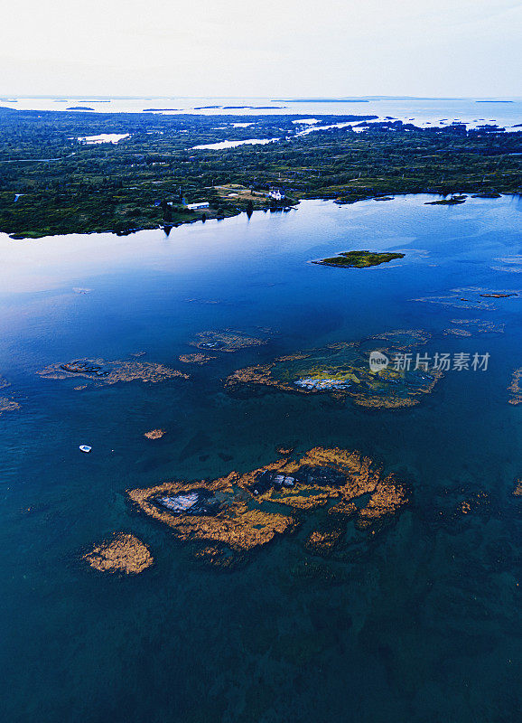 新斯科舍省海岸线鸟瞰图