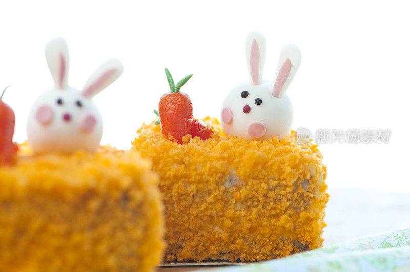 复活节的胡萝卜蛋糕