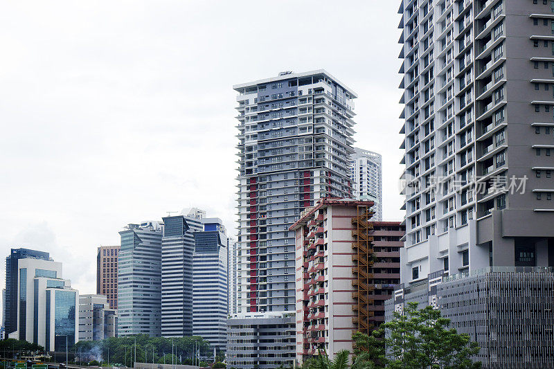 吉隆坡的城市景观，高楼林立