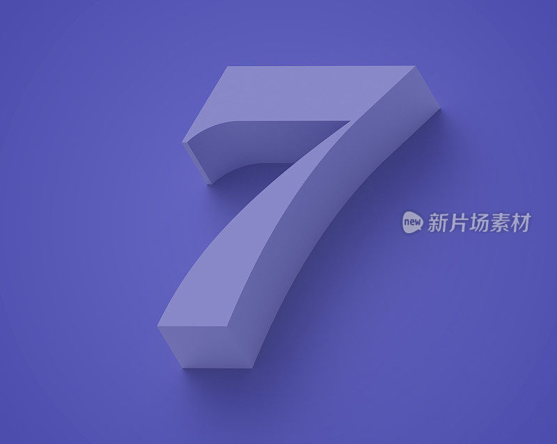 3D数字7背景