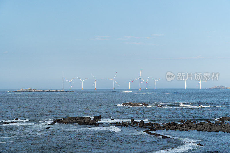 远眺海上风电场