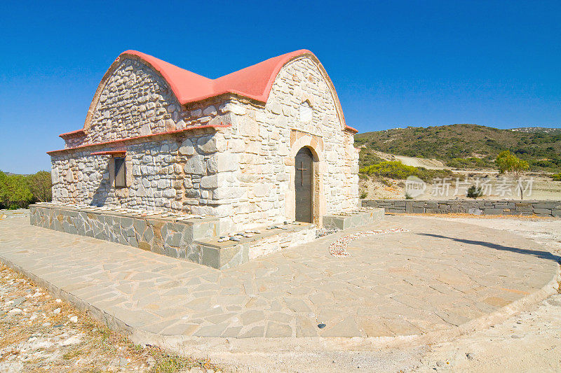 希腊罗德斯岛的教堂