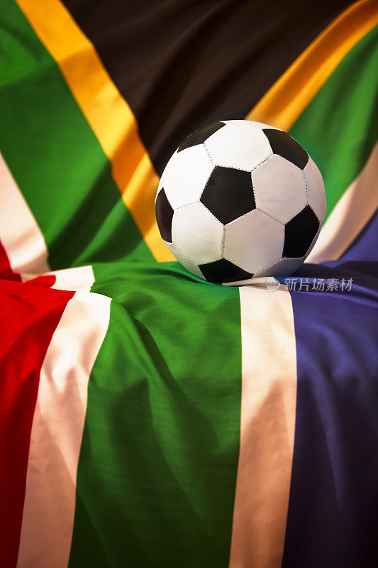 足球和南非国旗