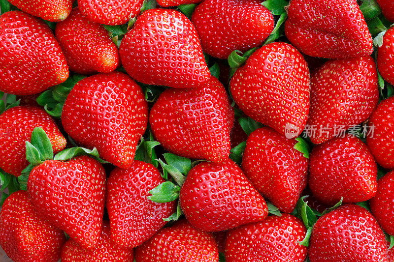 新鲜的草莓背景