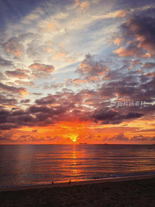 迈阿密海滩的日落