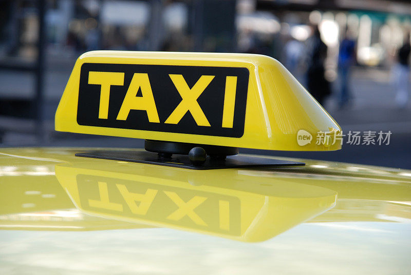 黄色出租车出租车标志