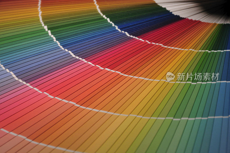 全彩虹的油漆颜色图表风扇甲板