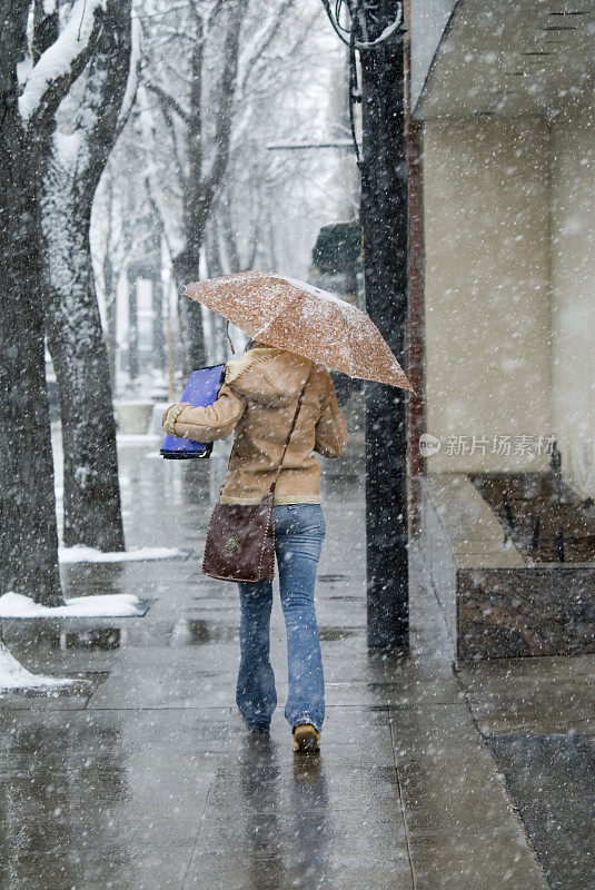 春雨和雨伞