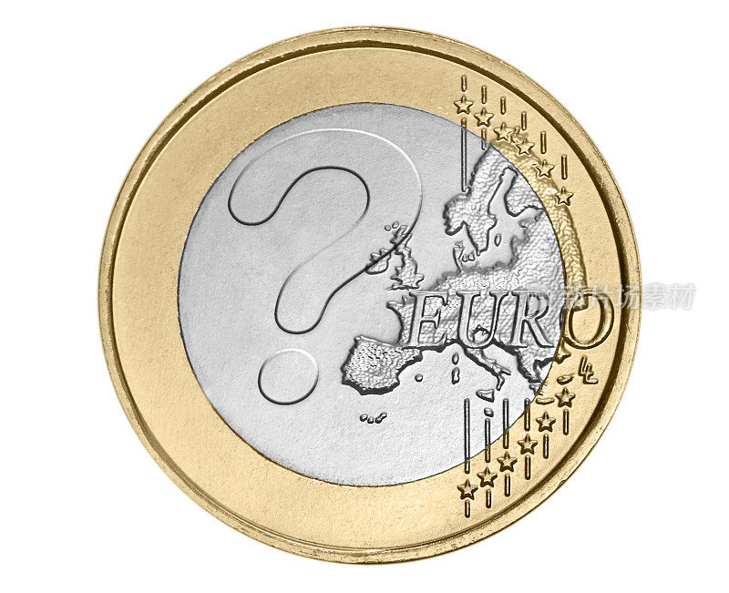 带问号的欧元硬币