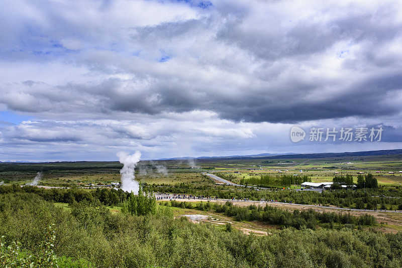 Geysir，冰岛，地热区