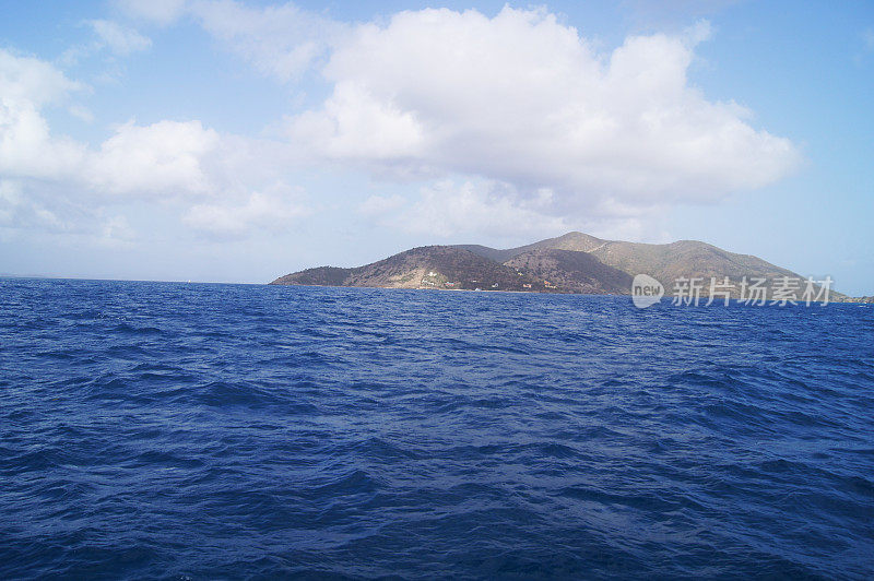 英属维尔京群岛的岛屿和海洋天空