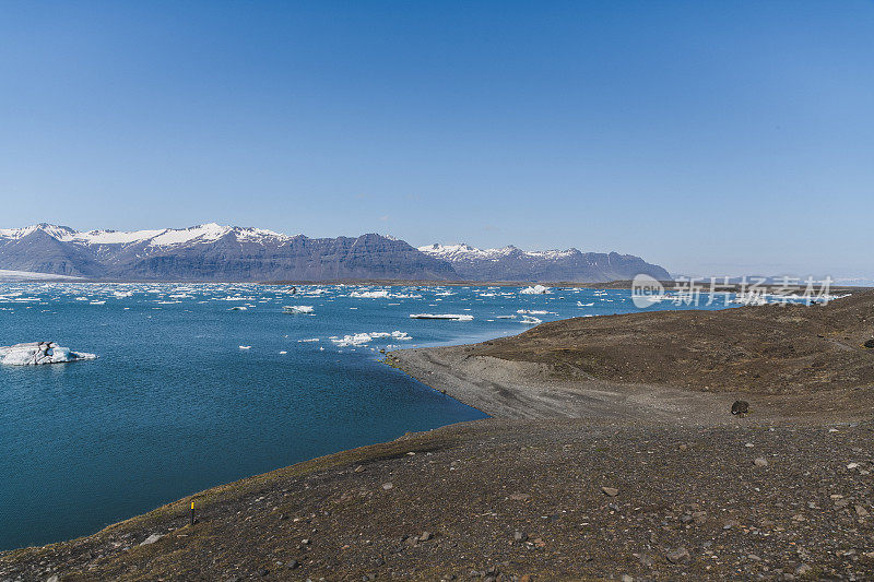 冰岛的Jokulsalon冰川泻湖