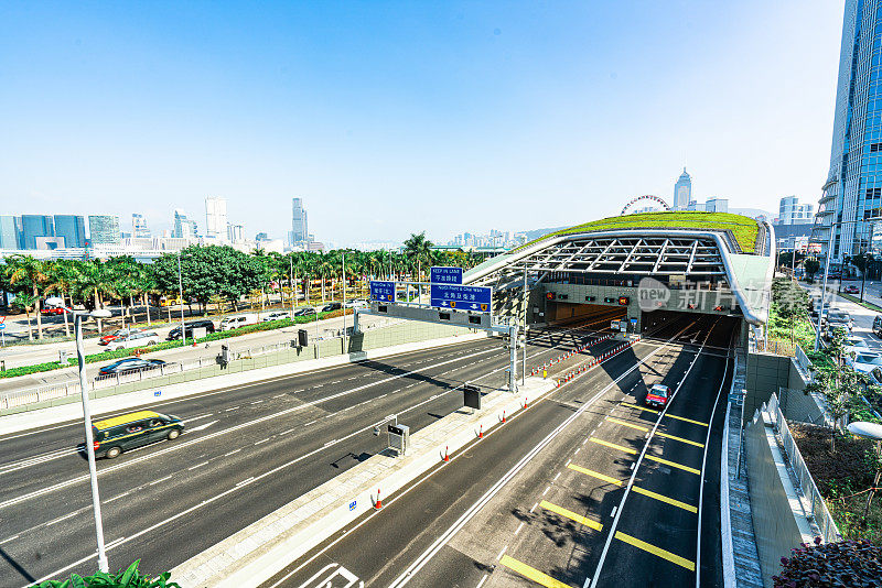 香港中环至湾仔绕道隧道日图