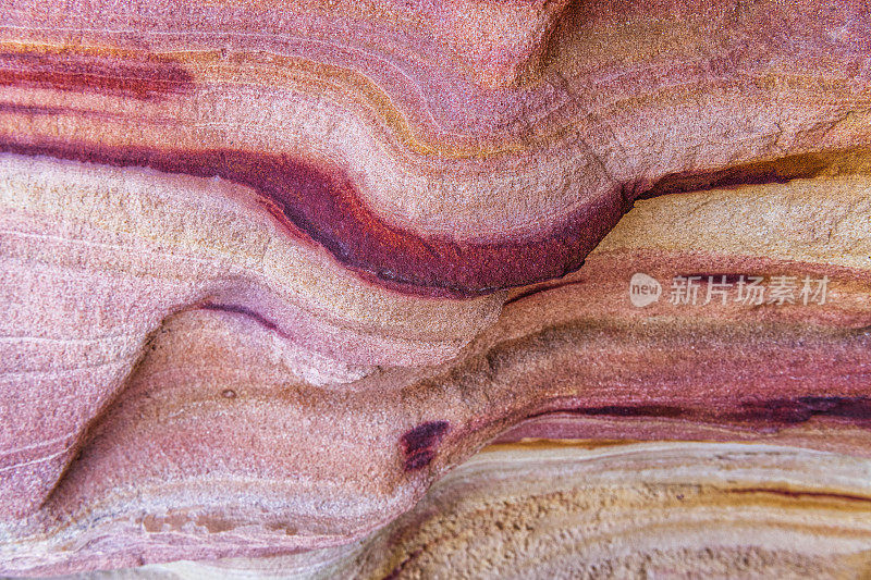 彩色岩石特写在南郊狼在亚利桑那州
