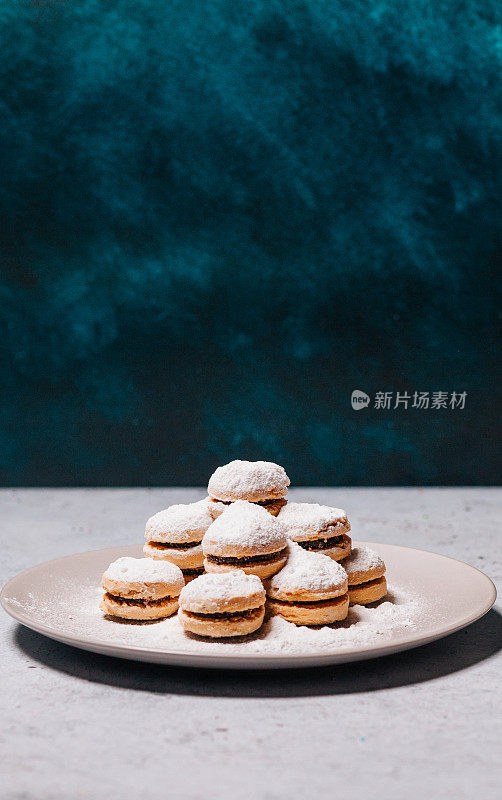 果酱粉加糖烤饼干