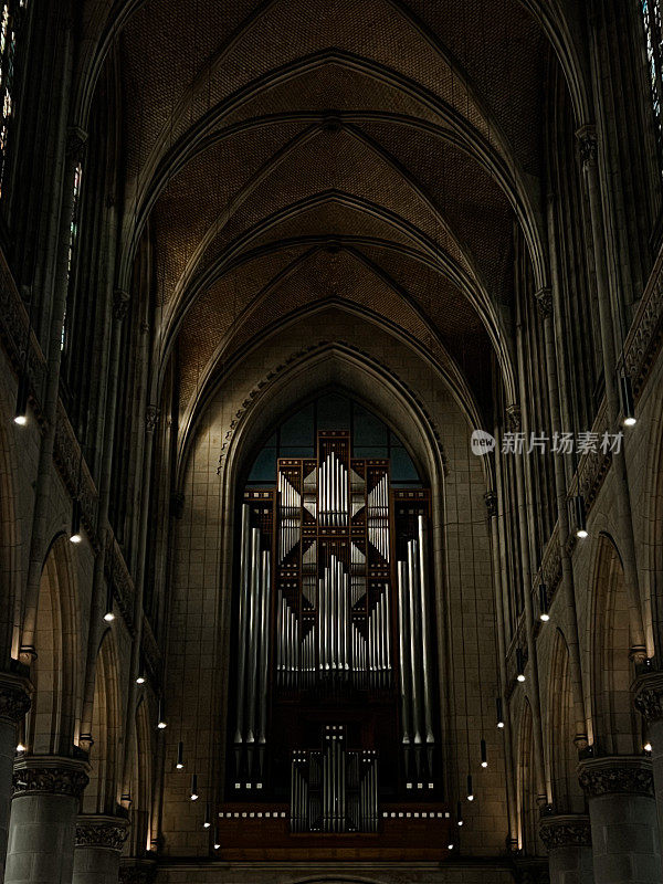 欧洲大教堂里的管风琴