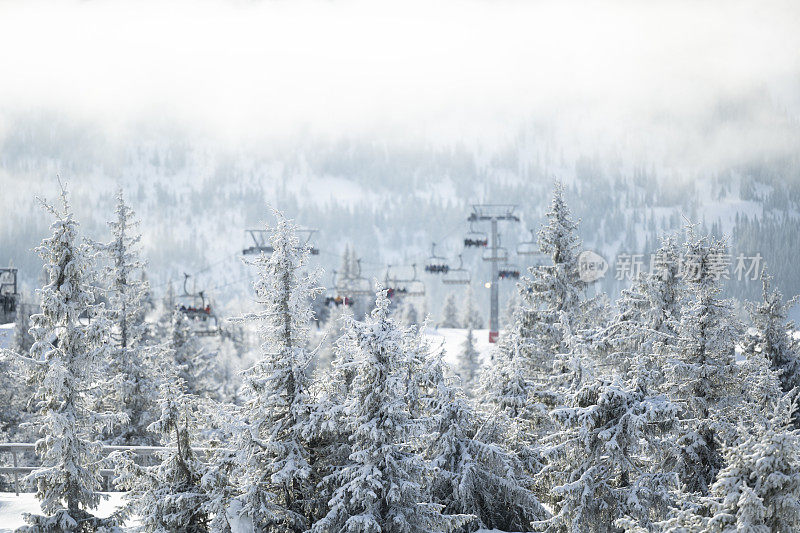 从滑雪坡在Kvitfjell高山滑雪胜地在挪威