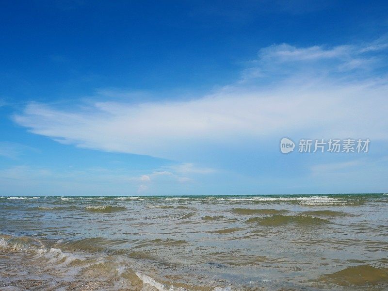 夏日海滩和大海